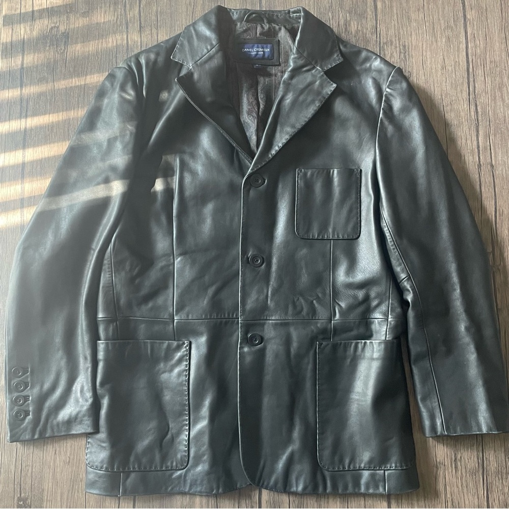 Daniel Cremieux Black Lamb Skin Size M Jacket